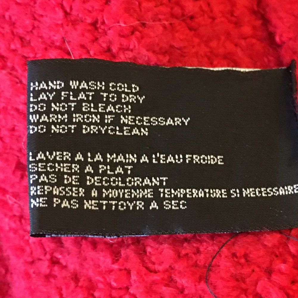 CAROLE LITTLE SPORT Vintage 90's Red Cozy Crew Neck Sweater - Picture 6 of 8